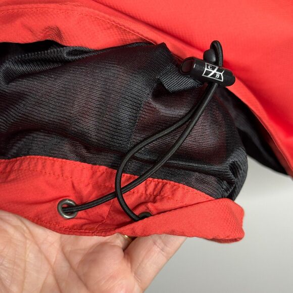 Cutter & Buck Mens Jacket Large Orange Black Pullover 1/4 Zip Windbreaker Active - Picture 9 of 12